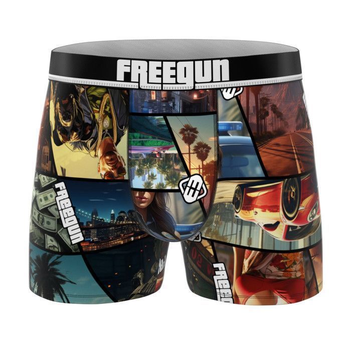Calzoncillos bóxer Freegun para hombre - Morado (Paquete de 3)