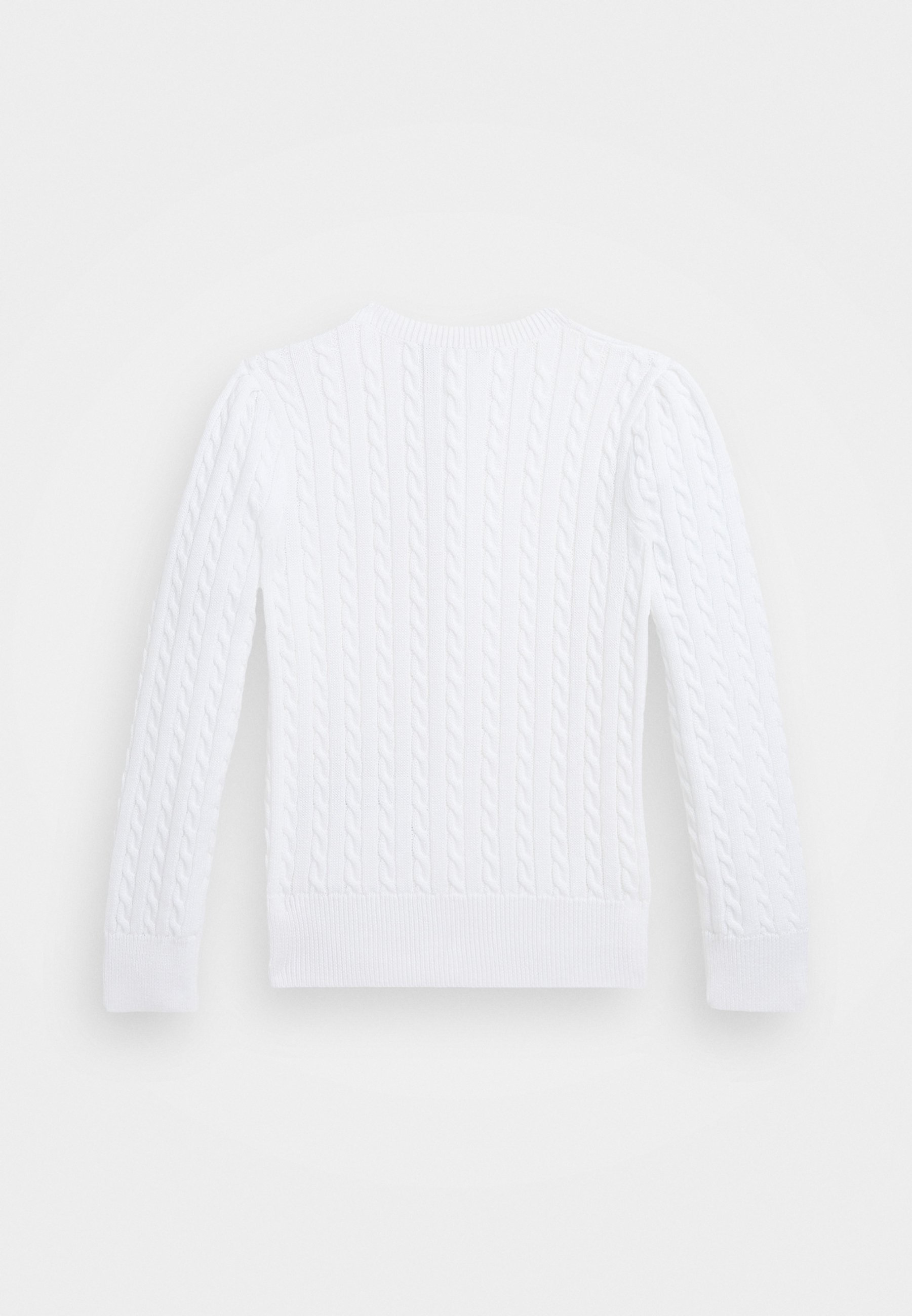 Polo Ralph Lauren Mini-Zopfmuster-Baumwollcardigan - Cardigan - Optikweiß/Marineblau