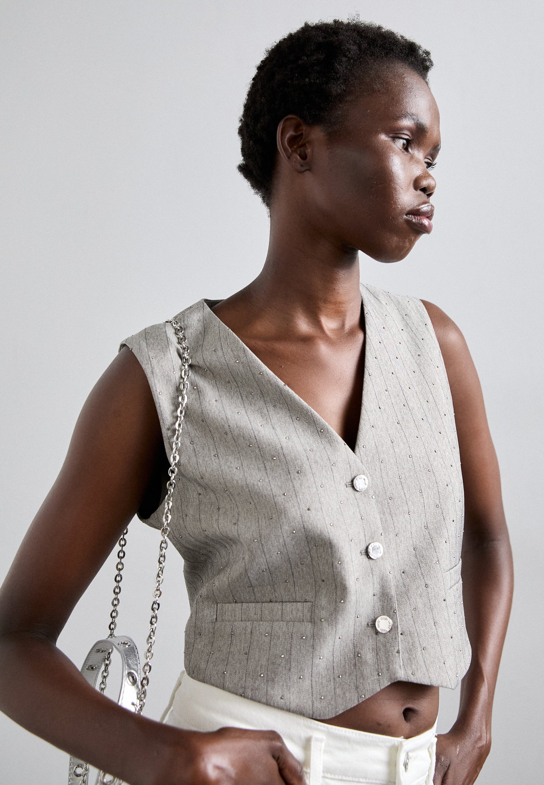 Maje LAFIL - Vest - gris clair