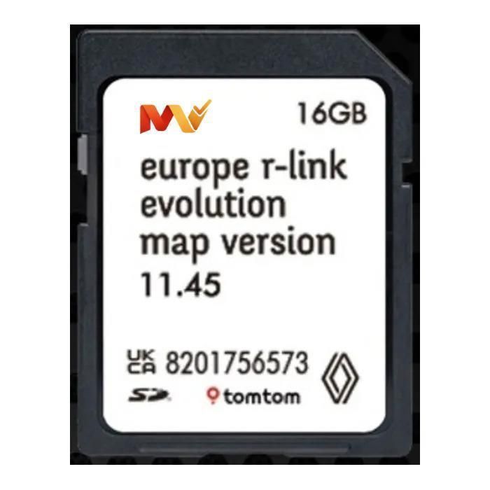Carte SD Navigation GPS Europe - V11.45 Compatible avec Renault Tomtom R-link Evolution