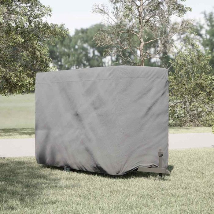 Funda gris para remolque de caballos, 334 x 148 x 230 cm, tejido no tejido.