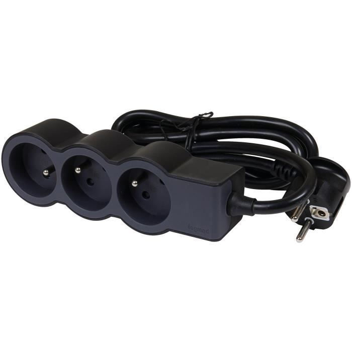 LEGRAND FB 3x2P+E standard 1.5m 1mm² power strip - Black