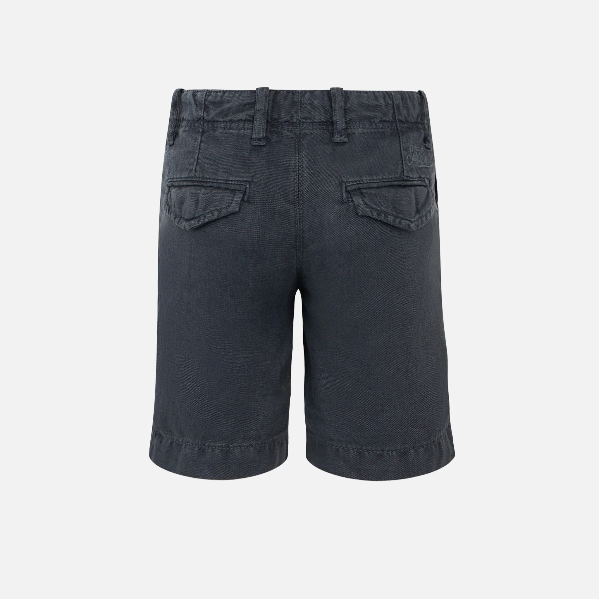 Kinderbermudashorts van blauw linnen