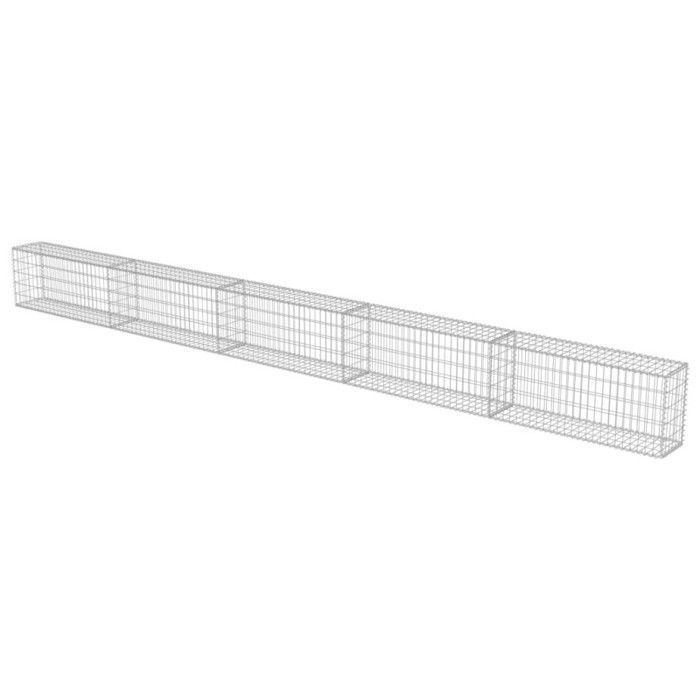 Muro de gaviones vidaXL con tapas de acero galvanizado 600x30x50 cm Terraza de jardín 143583