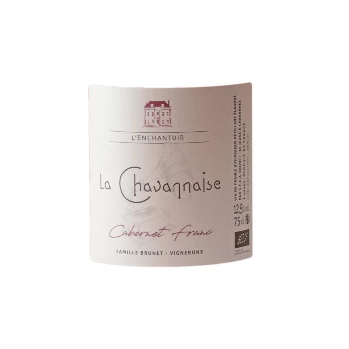 Chavannaise Rosé - Biologisch - Pak van 3 x 75cl - Domaine de l'Enchantoir - VDF (Vin de France) Mousserende Wijn Appellatie - Herkomst: Loire-vallei