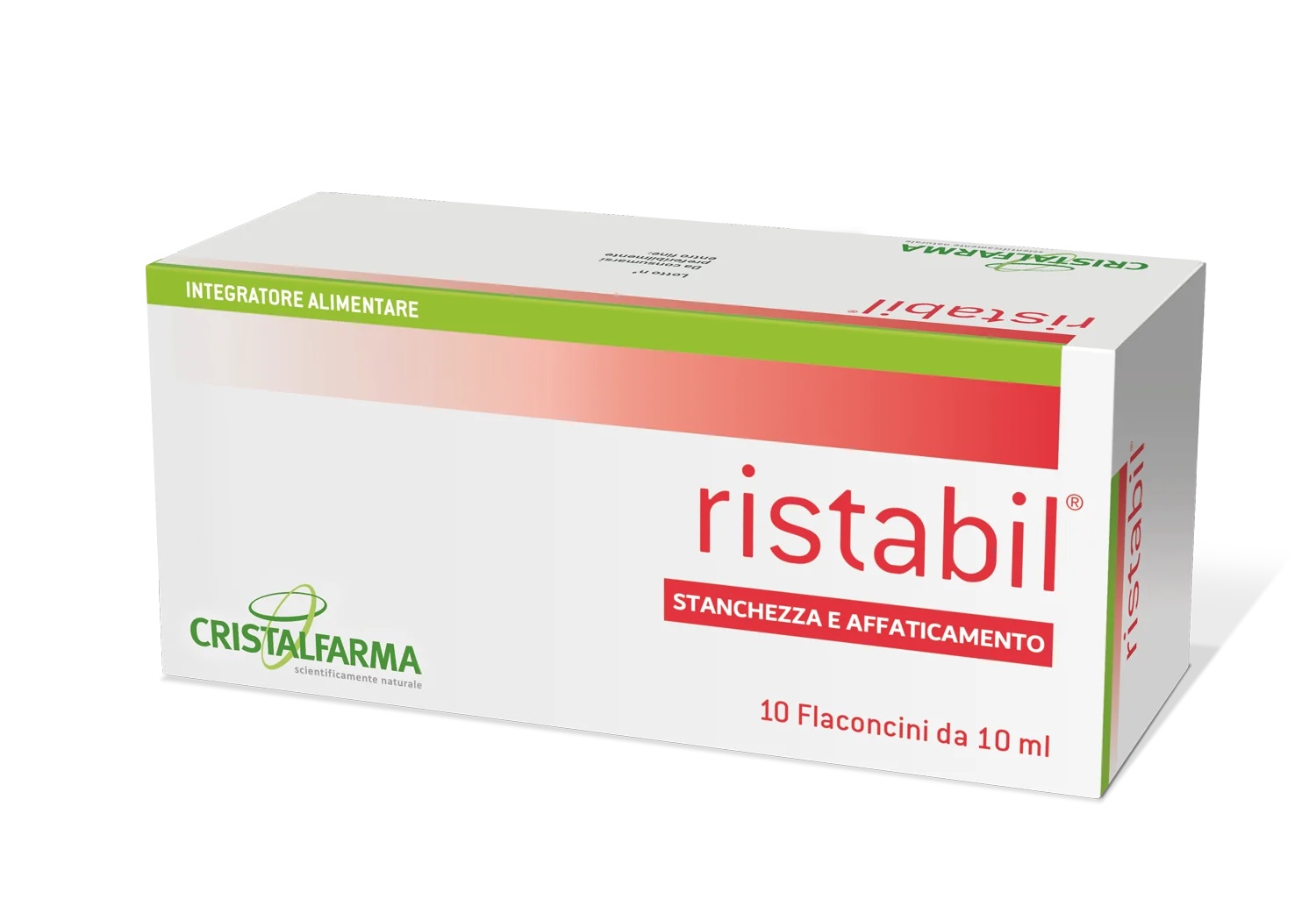 CRISTALFARMA Ristabil 10 ml 10 frascos 10 Complemento alimenticio energizante con jalea real
