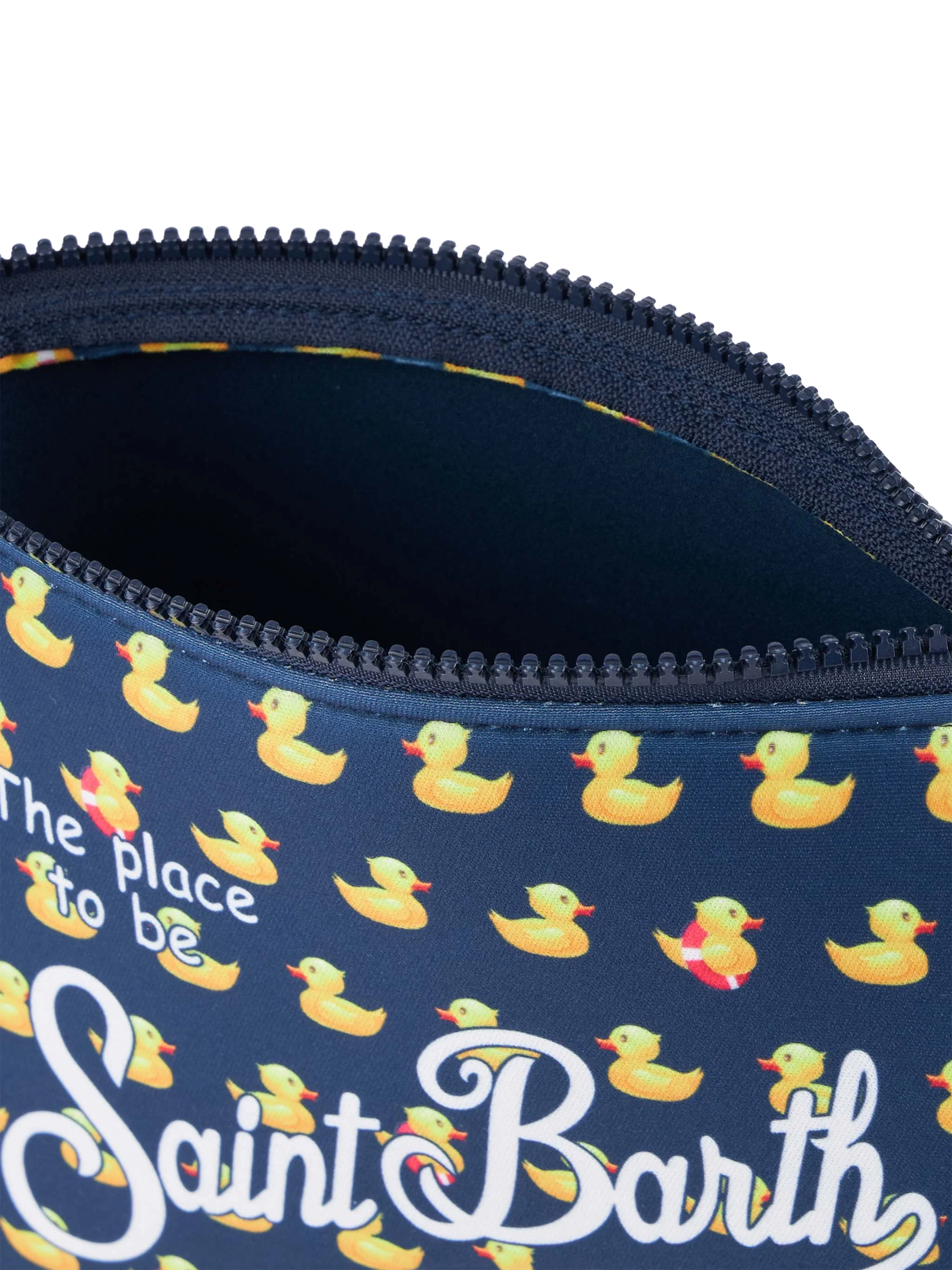 Aline scuba clutch met eendenprint