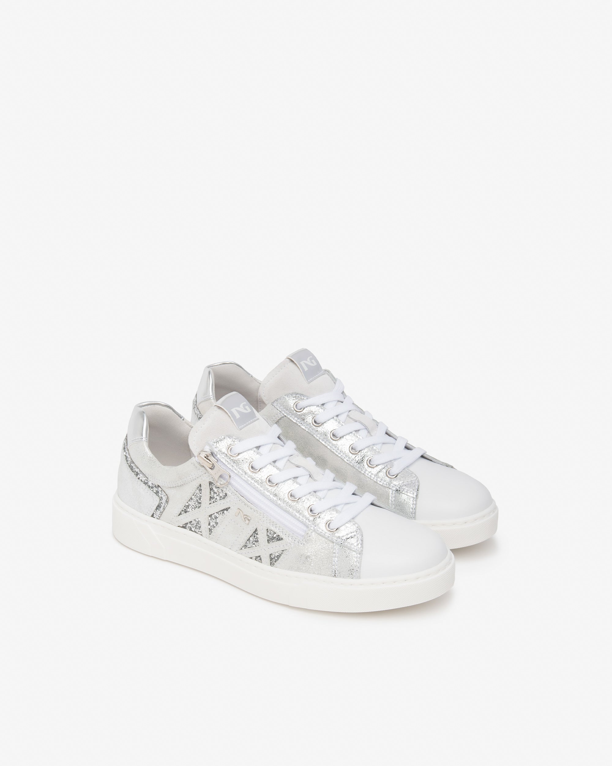  Damen-Sneaker aus Leder und Funktionsmaterial