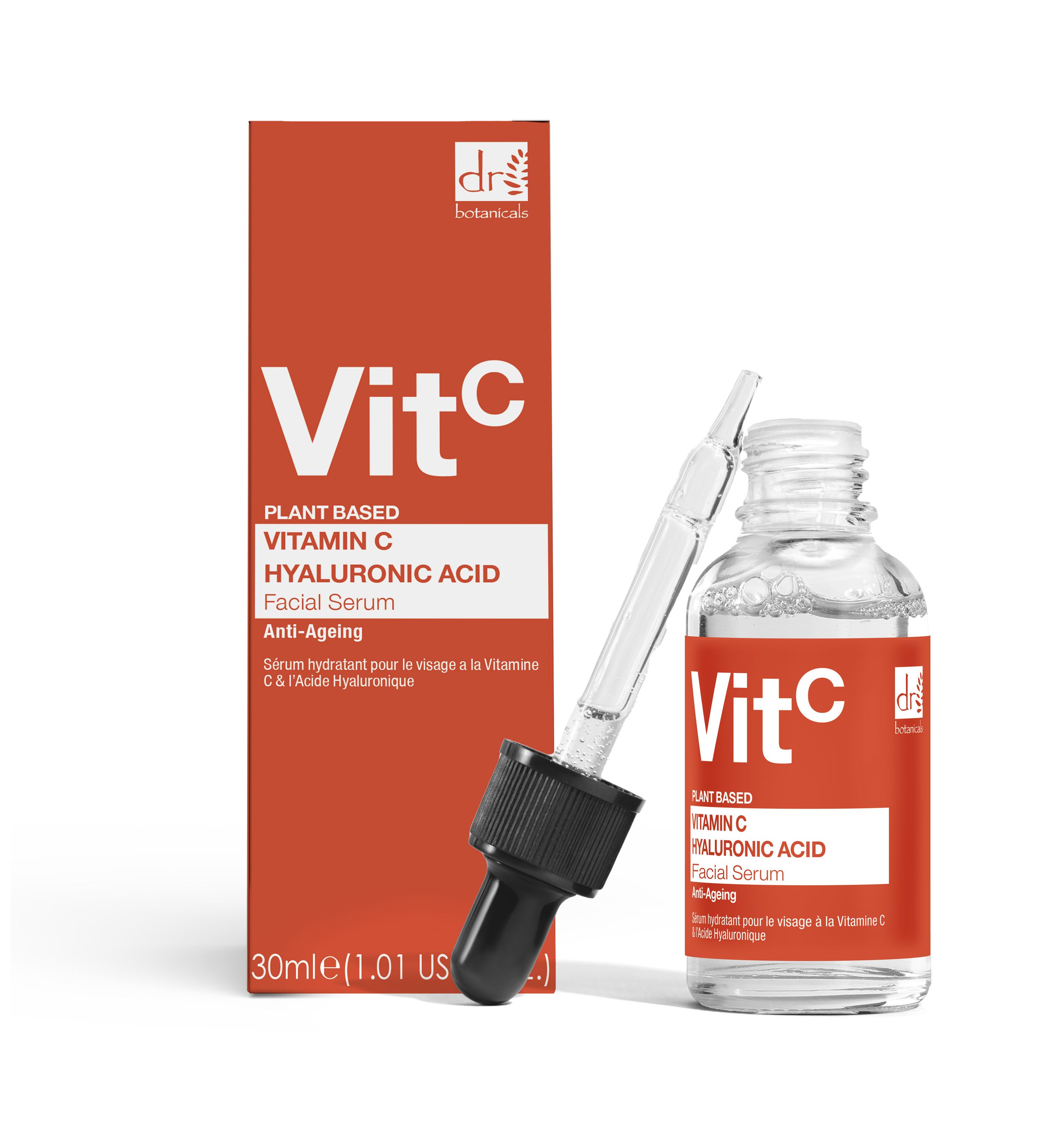 Hydratačné sérum na tvár s vitamínom C a kyselinou hyalurónovou Séra