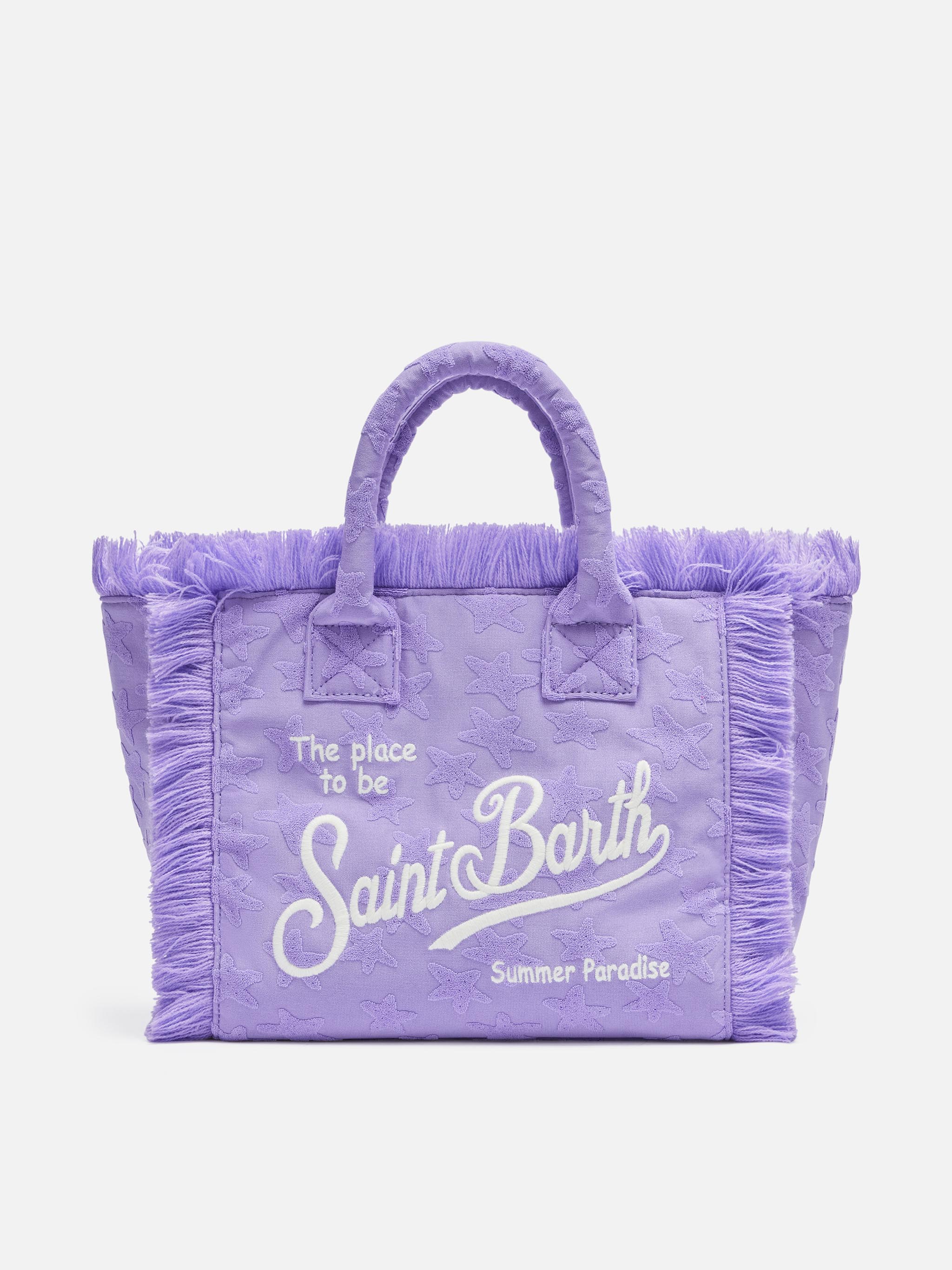 Borsa Colette in spugna lilla con stelle in rilievo