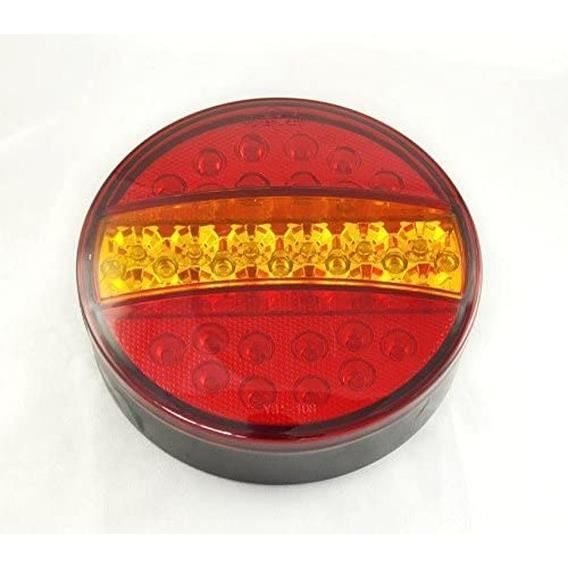 6 luces de posición traseras LED universales tipo hamburguesa de 12 V para camiones, caravanas y autocaravanas.
