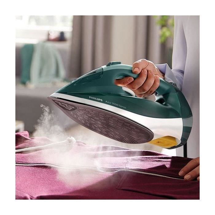 PHILIPS - Ferro da stiro - 2800W - 50g/min - Vapore potenziato 250g/min - Serie 7000 Azur - Verde opale/menta - DST7031.70