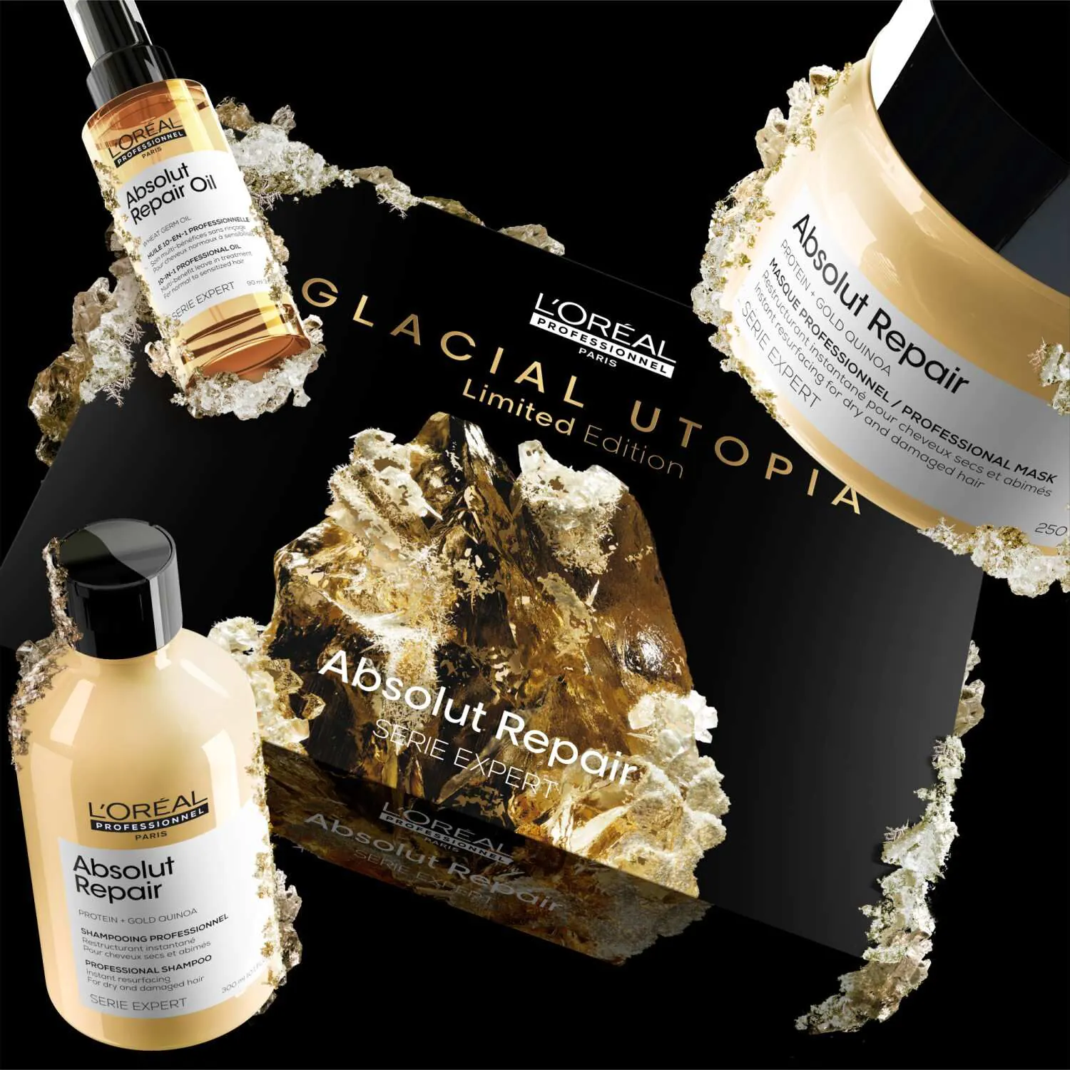 L’Oréal Professionnel Paris Absolut Repair Trio Zestaw: Szampon + Maska + Olejek