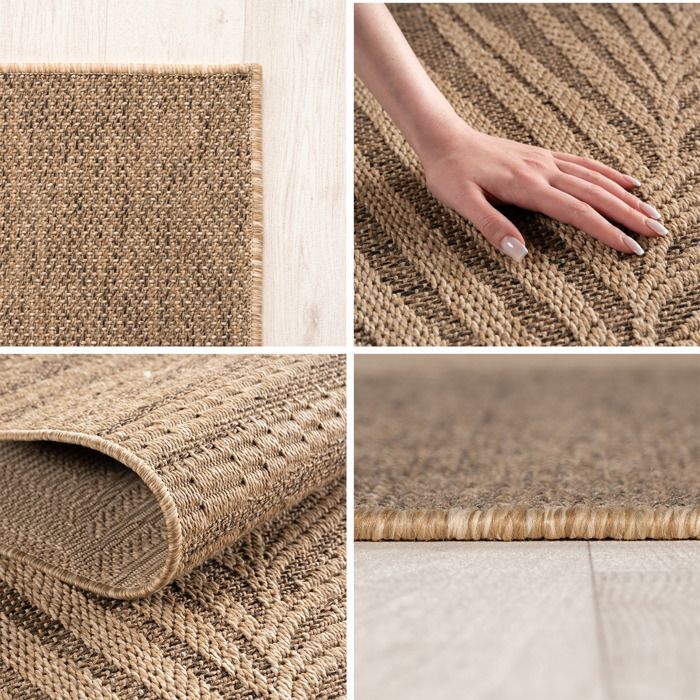 SIMPEX Tapis dintérieur et dextérieur idéal pour salon, cuisine, scandinave, terrasse, jardin et balcon, 140x200 cm