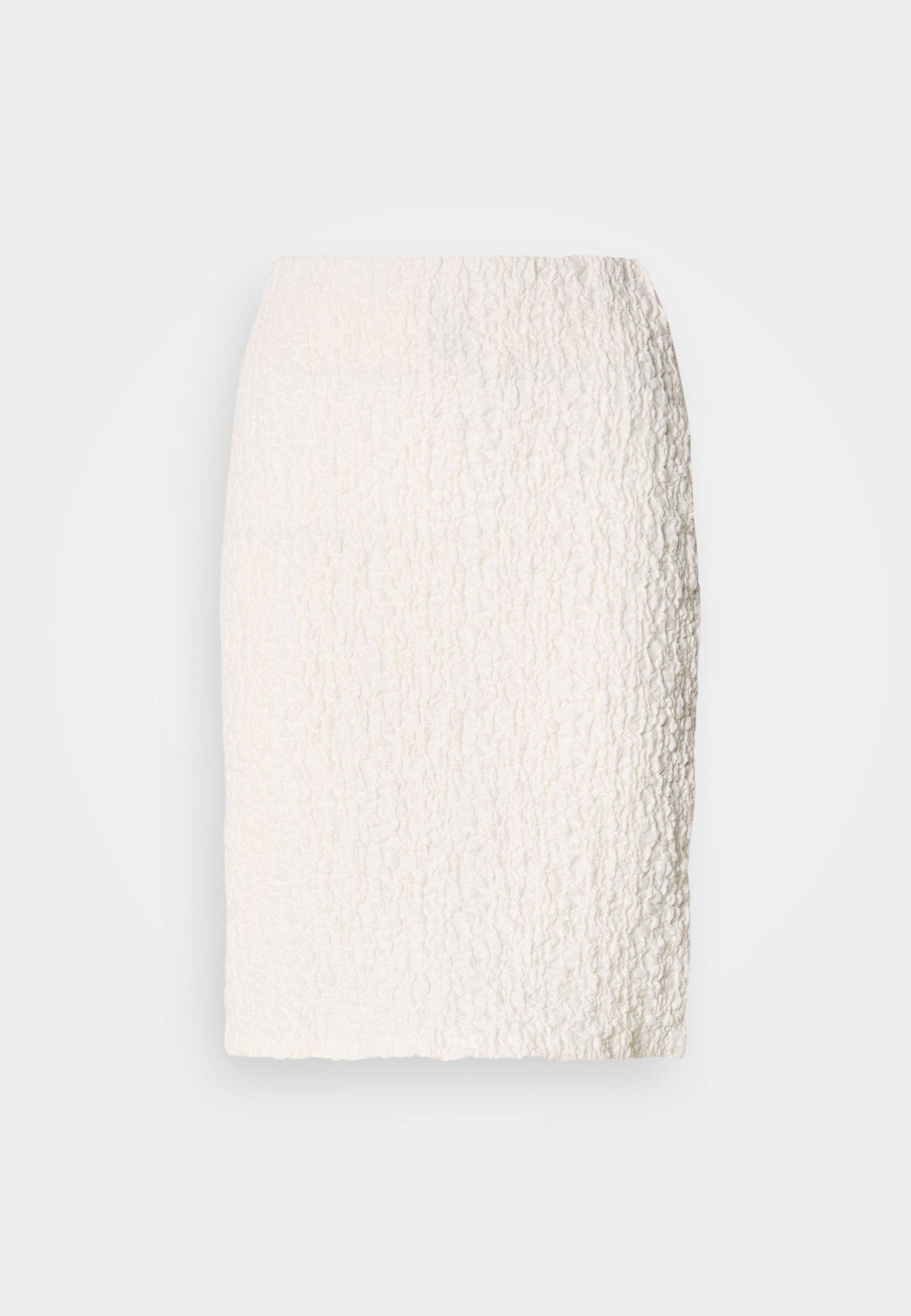 Lindex SKIRT MYRA - Fustă creion - alb-gălbui