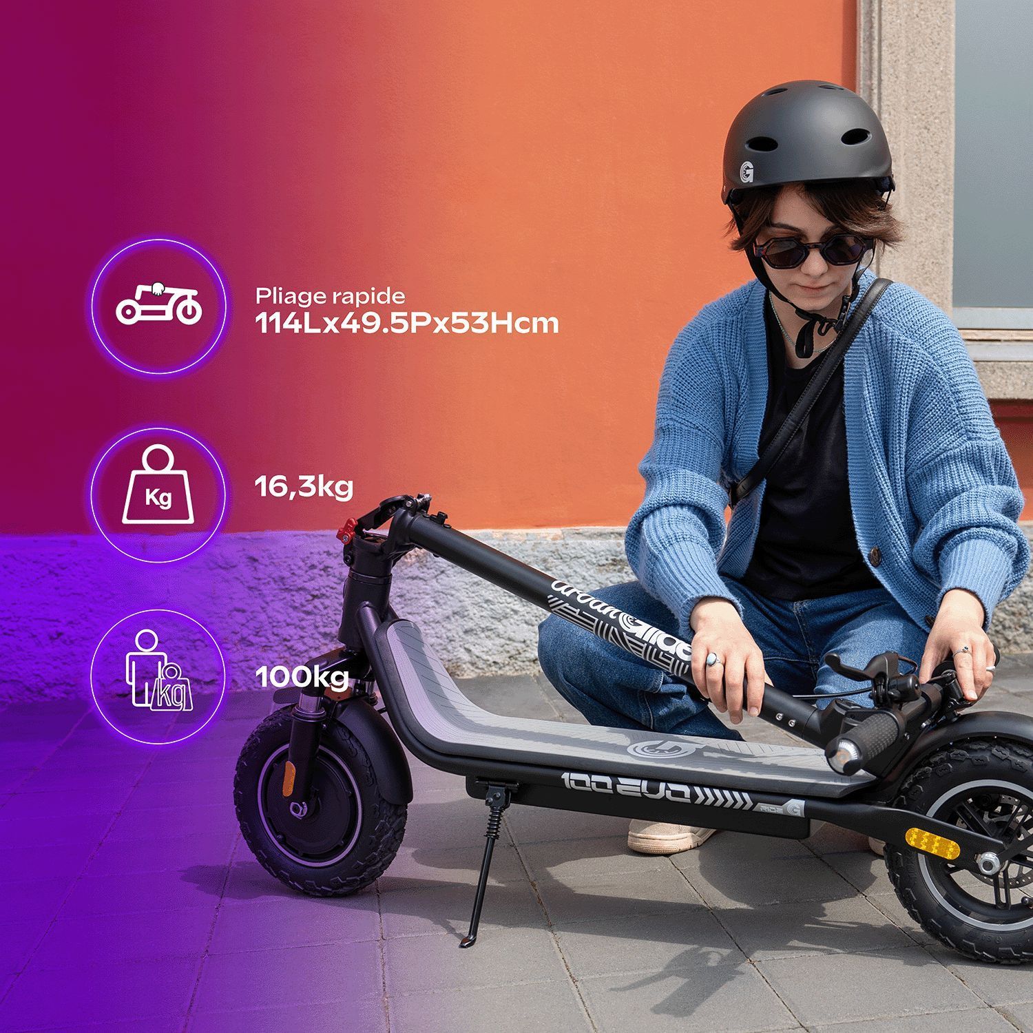Electric scooter - URBANGLIDE - 100 EVO - 450 W - 10