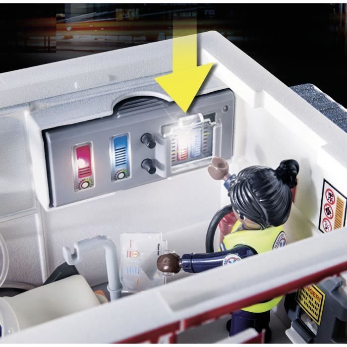 PLAYMOBIL 70936 Amerikanischer Krankenwagen mit Sanitätern und Verletztem, Stadtgeschehen, Die Sanitäter