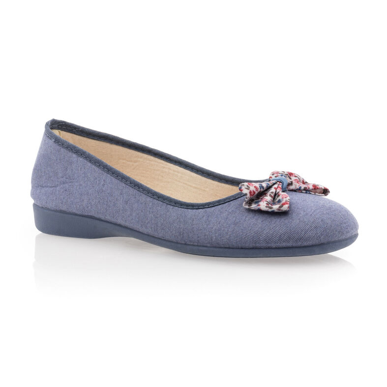Blaue Damenpantoffeln
