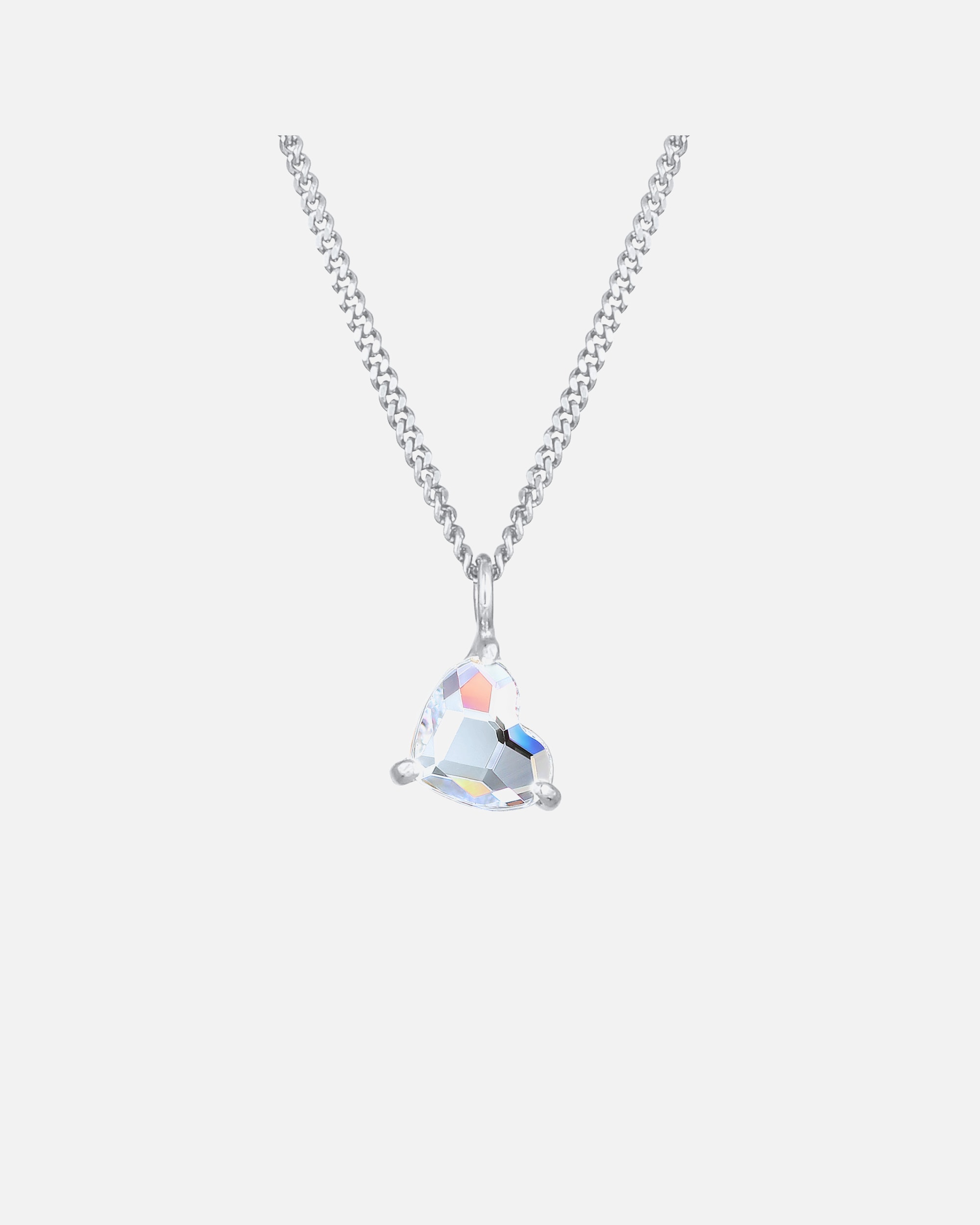 Elli Femme Pendentif Cœur Amour Romantique avec cristaux en argent sterling 925