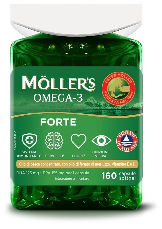 Moller's Omega 3 Forte 160 Kapseln für die Gehirn- und Augengesundheit