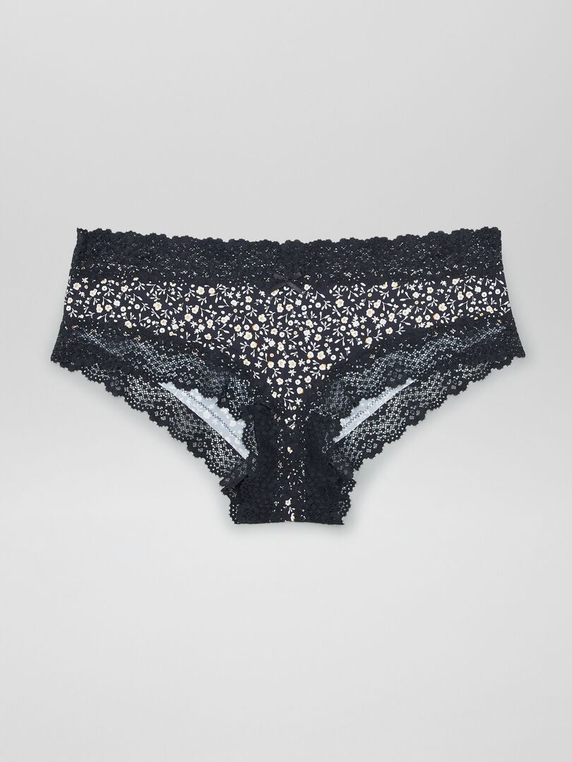 Conjunto de 2 bragas de microfibra - NEGRAS
