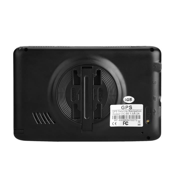 Navigateur GPS Voiture Universel 5'' - HB066 - Double système de navigation - Carte Europe - 8Go - Noir