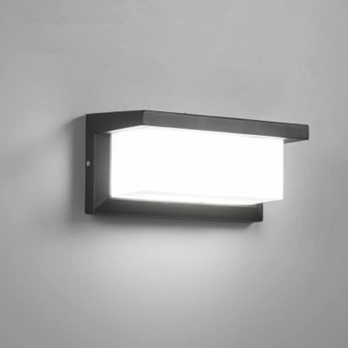 Aplique de pared exterior moderno, LED de 18 W, resistente al agua IP65, aluminio, color antracita, iluminación decorativa, para patio y jardín.