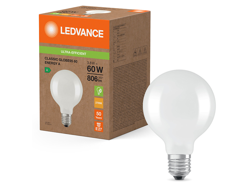 Żarówka dekoracyjna LED E27 3,8W z ciepłą barwą światła