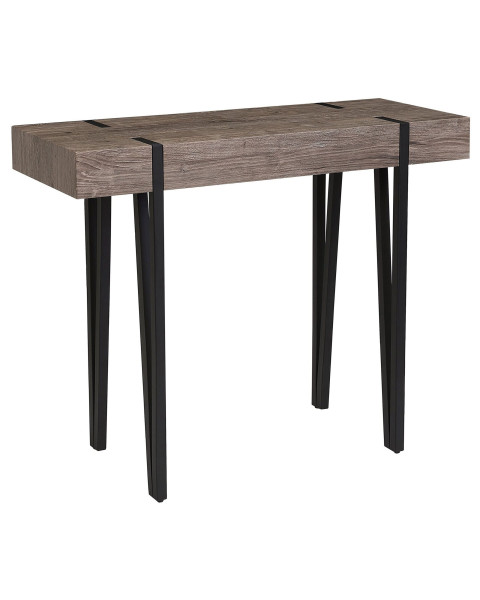 Konsola stolik 100x40 metal ciemne drewno
