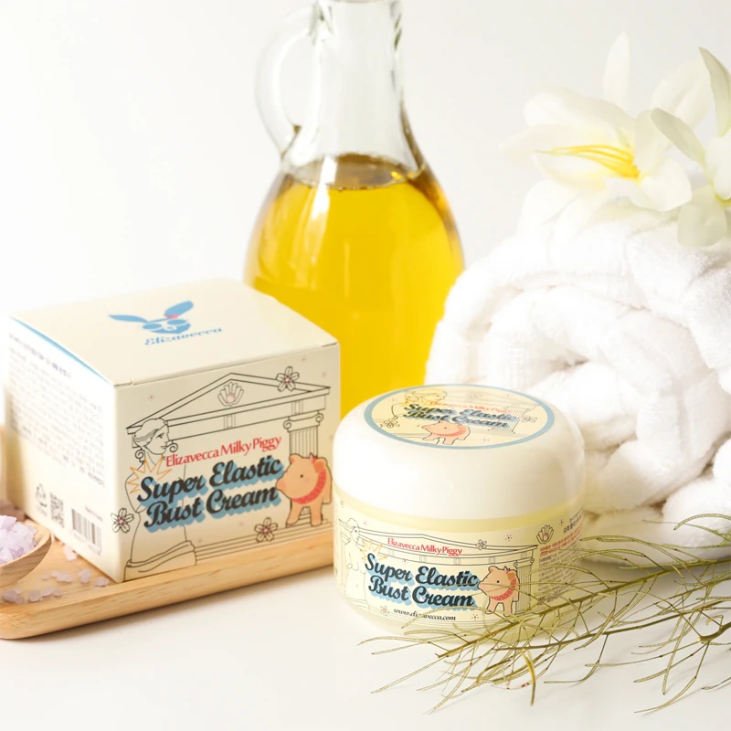„Elizavecca Milky Piggy Super Elastic Bust Cream“ stangrinamasis kremas su kolagenu
