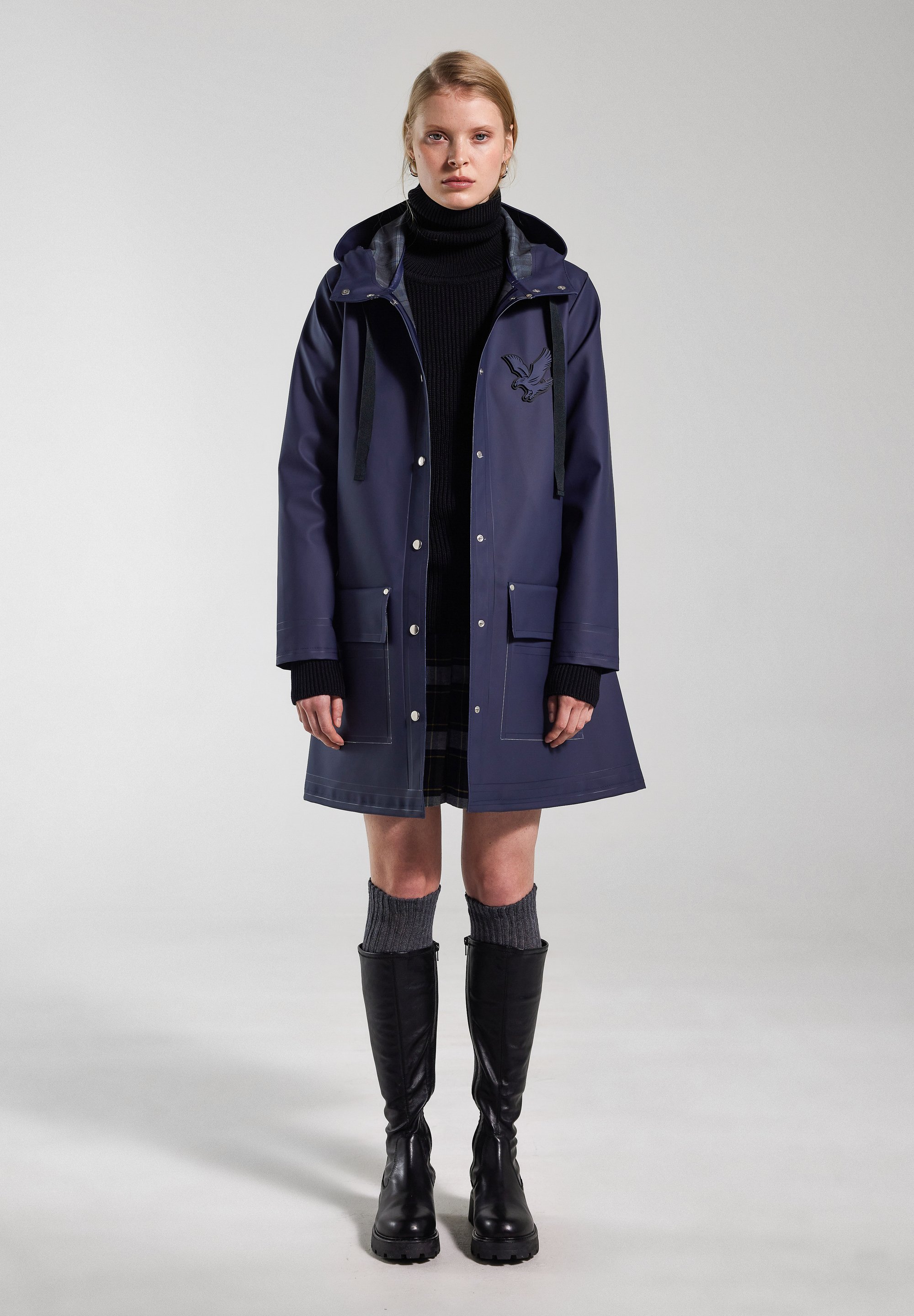 Stutterheim STUTTERHEIM X LYLE & SCOTT JACKET - Kurtka wodoodporna - granatowa