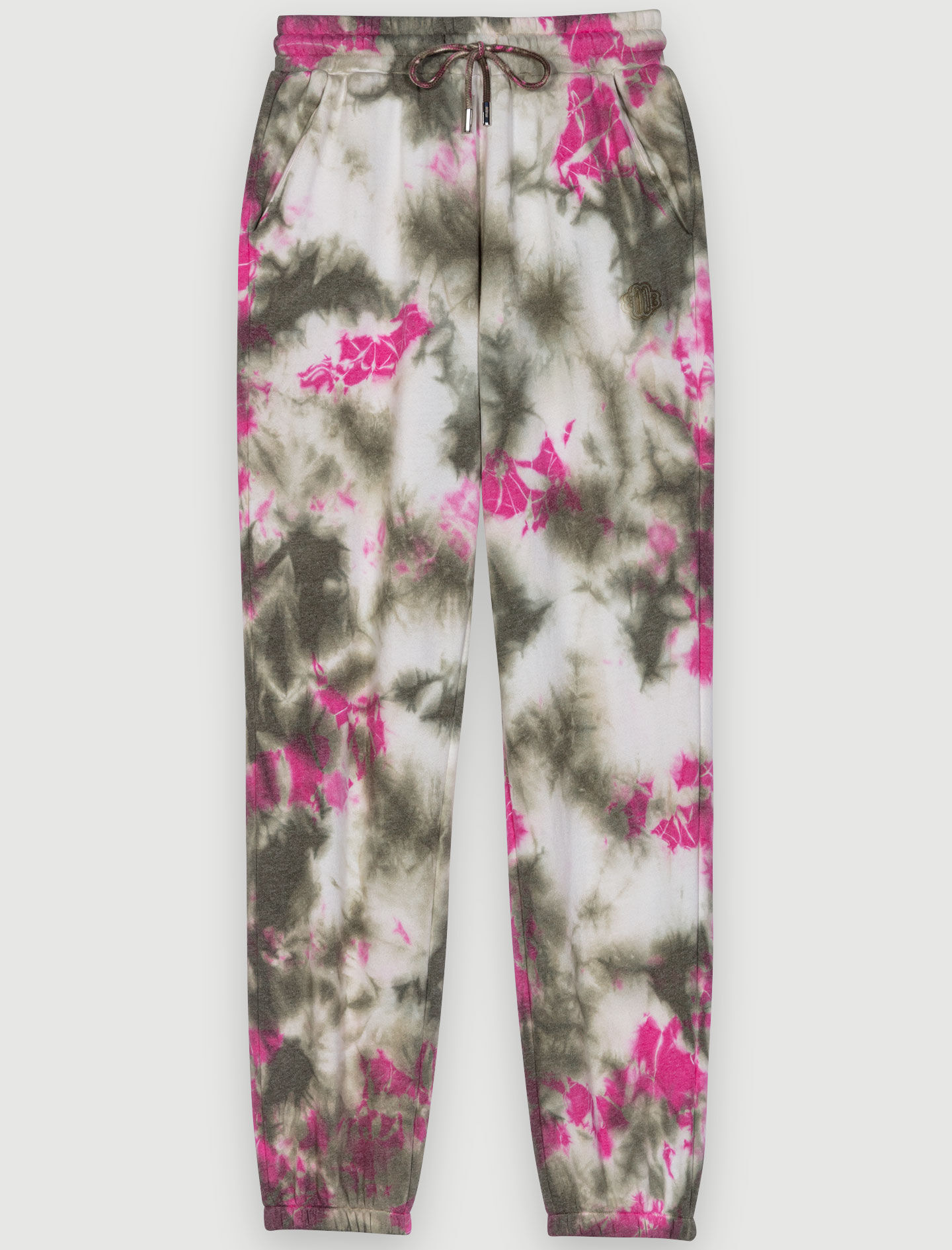 Pantaloni de trening vopsiți în stil tie-dye - Multicolor