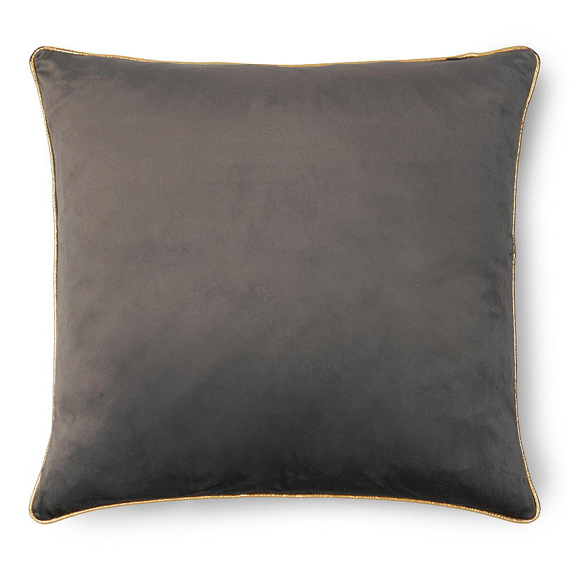 Kuddfodral 45x45 cm grå med guldkant