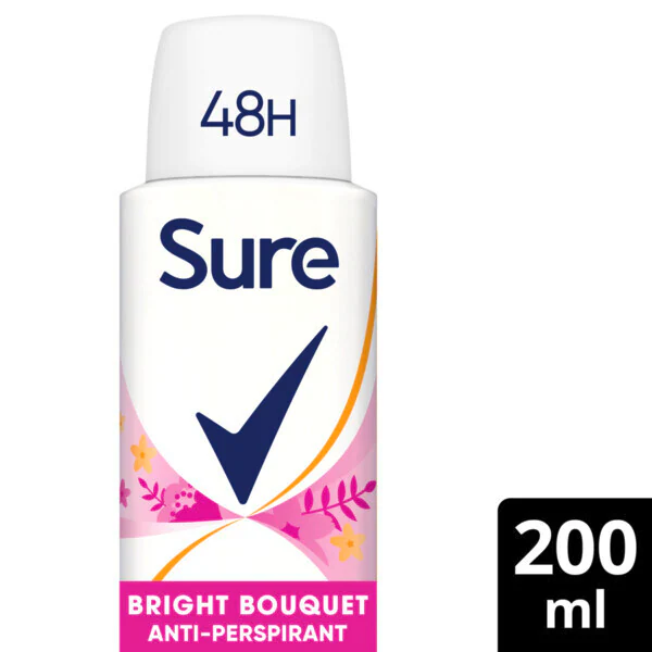 „Sure“ antiperspiranto dezodorantas aerozolis „Essential Bouquet“, 200 ml