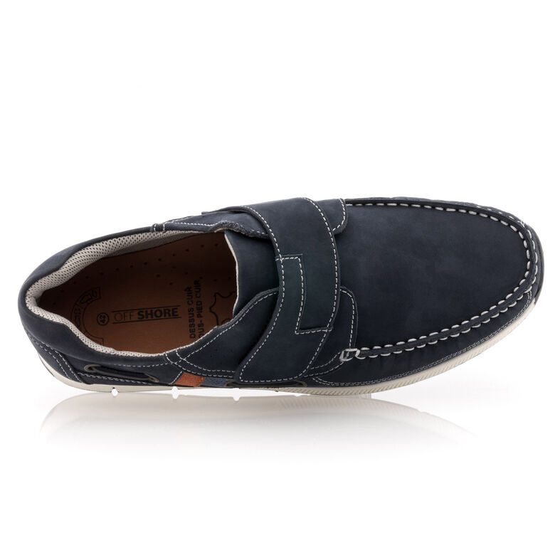 Blå loafers/båtsko for menn