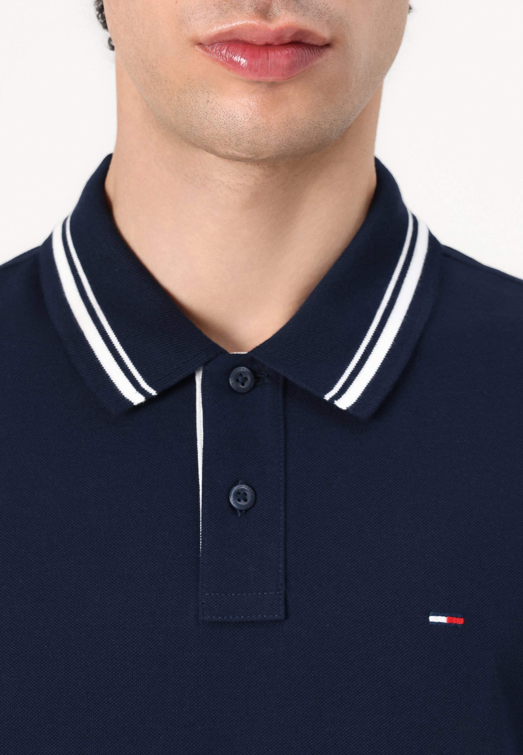 Tommy Jeans TIPPED - Poloshirt - Dunkelblau