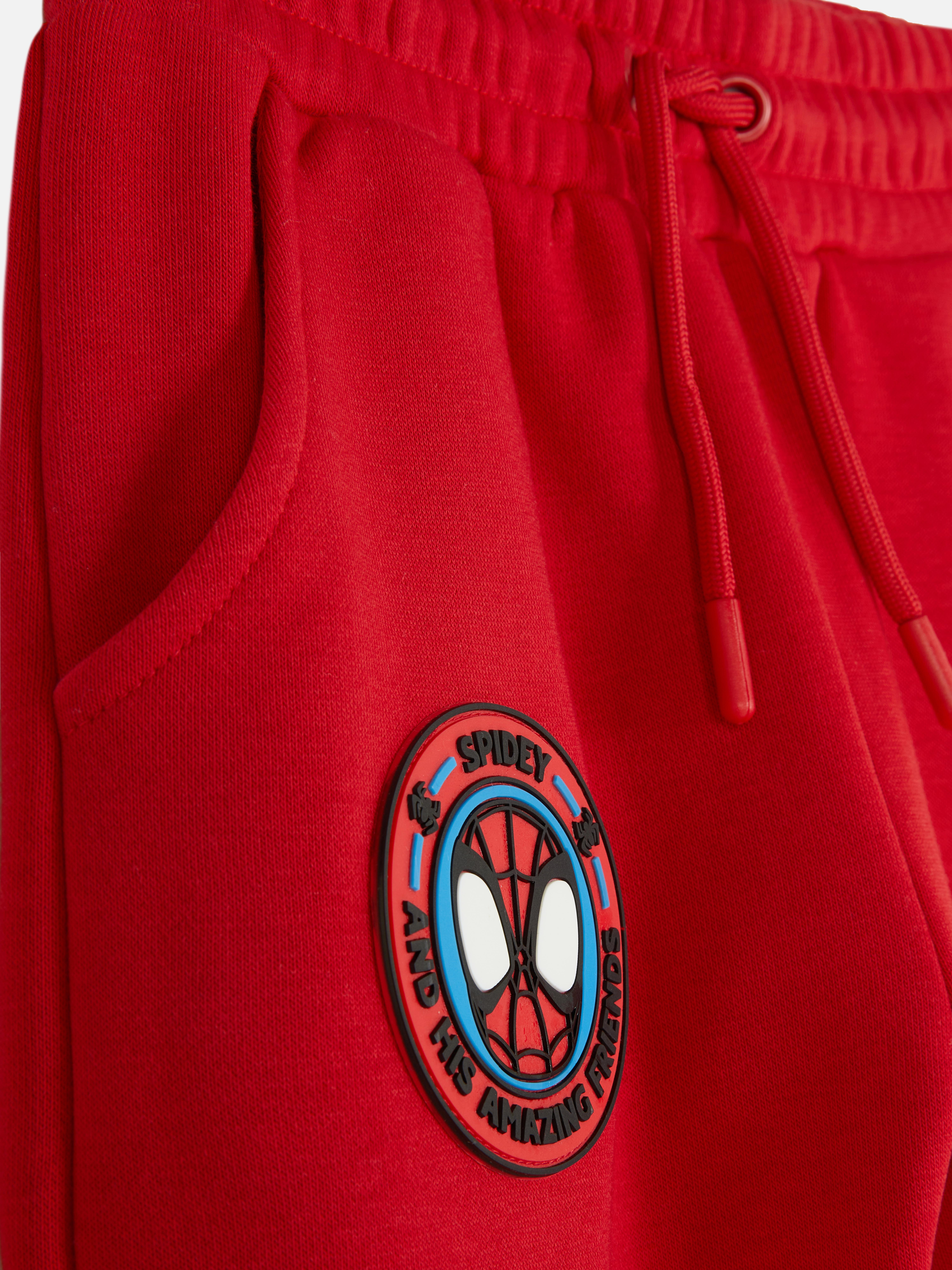 Pantaloni de jogging Marvel Spider-Man and Friends cu imprimeu Spider-Man, cu șnur în talie și buzunare laterale