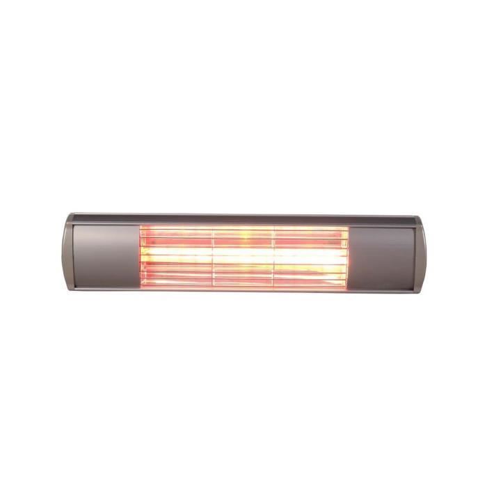Calefactor eléctrico de pared Kekai Golden Tube de 2000 W, halógeno e infrarrojo, para uso interior y exterior.