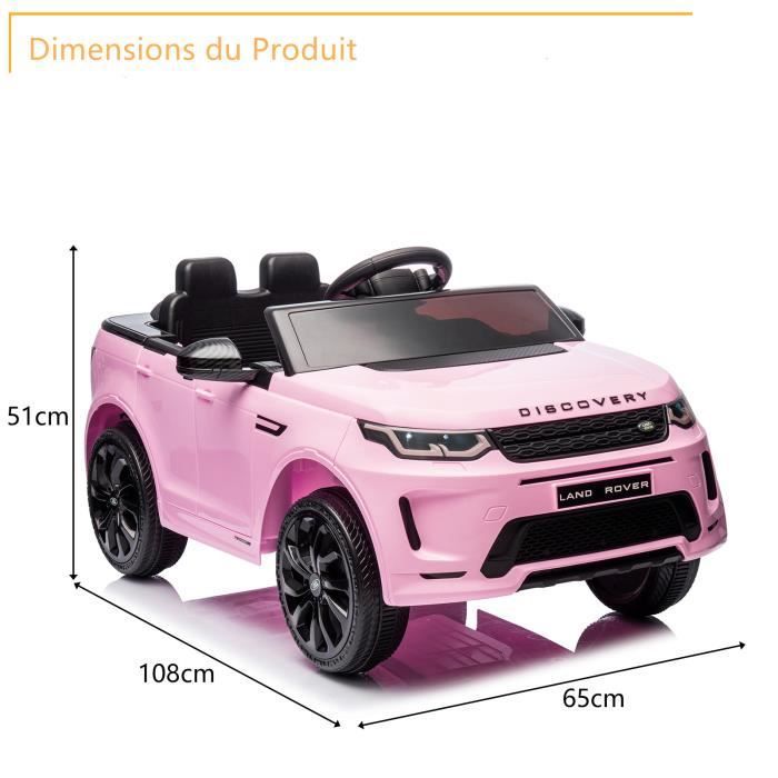 12V Range Rover Elektro-Kinderauto – Rosa – 108 × 65 × 51 cm – Alter 3–5 Jahre