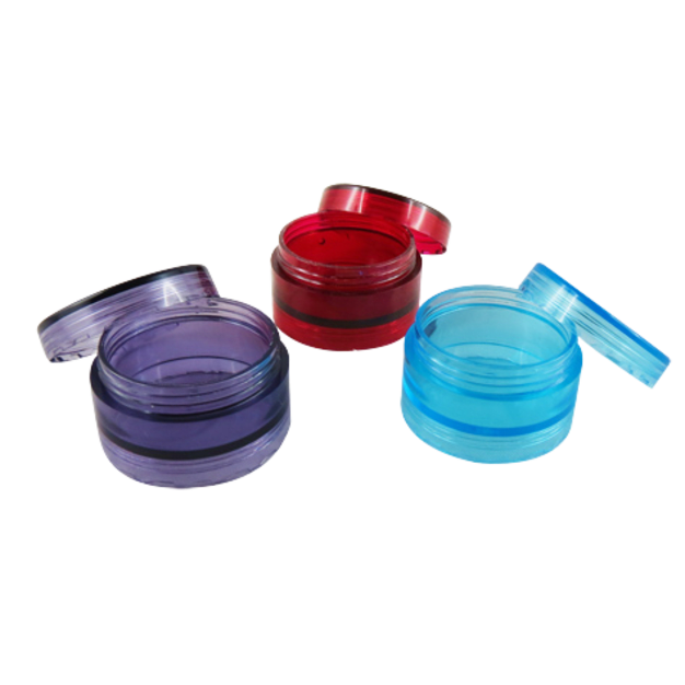 Petits pots multicolores en plastique 10 ml (lot de 3)