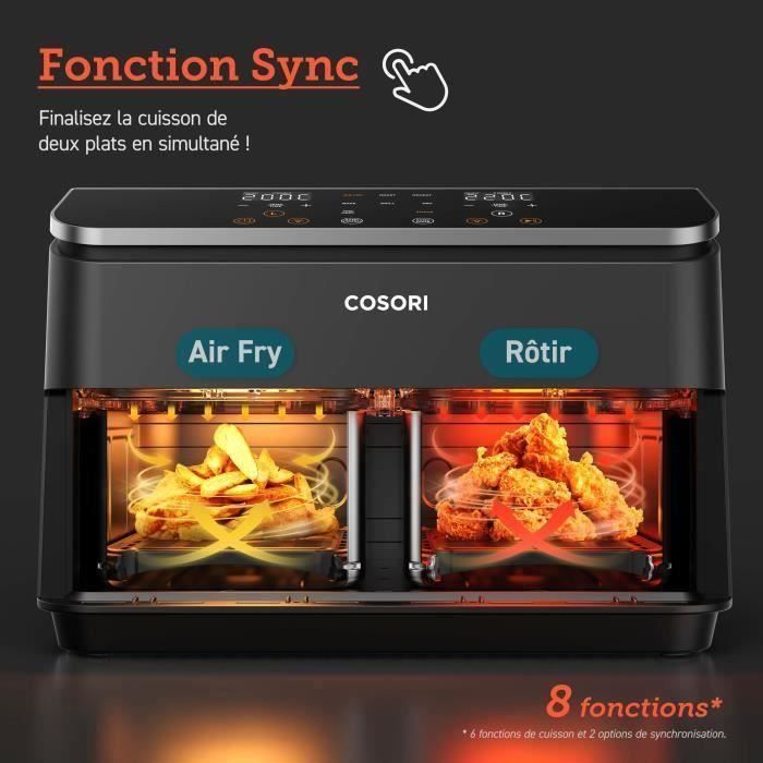 COSORI Air Fryer - Dual Basket Chef Edition - 8.5L Capacity - 2 Baskets - 8 Programs - 1750W - Black