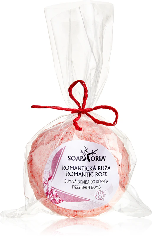 Soaphoria Romantic Rose Fizzy Bath Bomb antistresová šumivá bomba do kúpeľa s regeneračnými vlastnosťami
