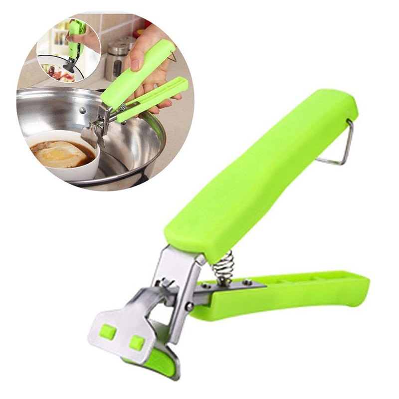 New Dish Clamp Plate heat proof Anti scalding Kitchen Silicone Bowl Pan Pot Gripper Clip Spoon Holder