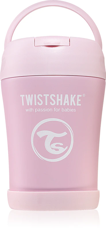 Recipiente térmico Twistshake em aço inoxidável rosa para alimentos