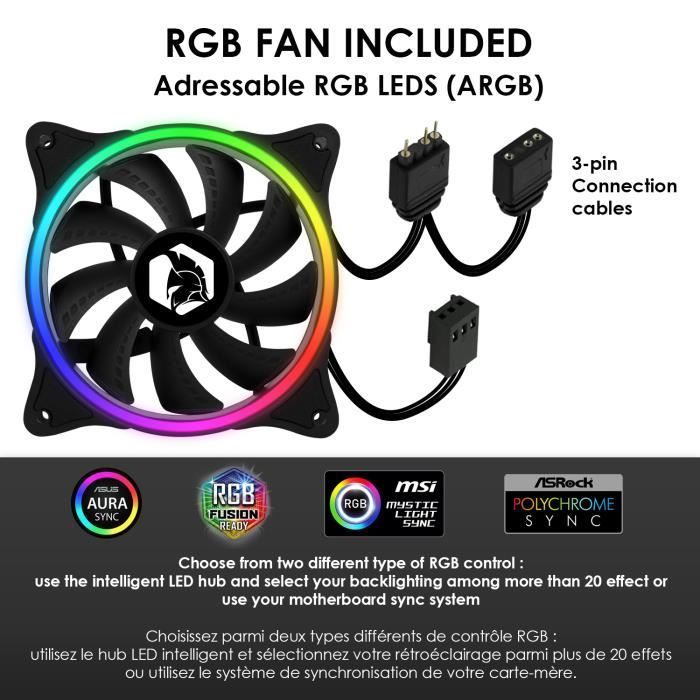 Case per PC da gaming - EMPIRE GAMING - Spartan - ARGB - Mid Tower - ATX