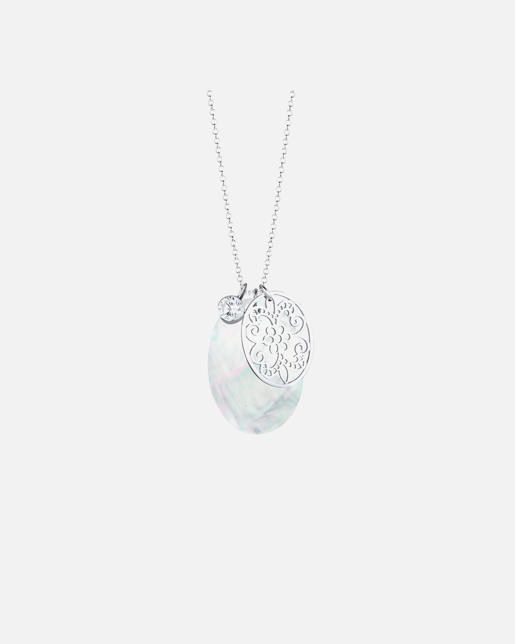 Elli Femme Ornement Nacre avec Zirconia - (925/1000) Argent