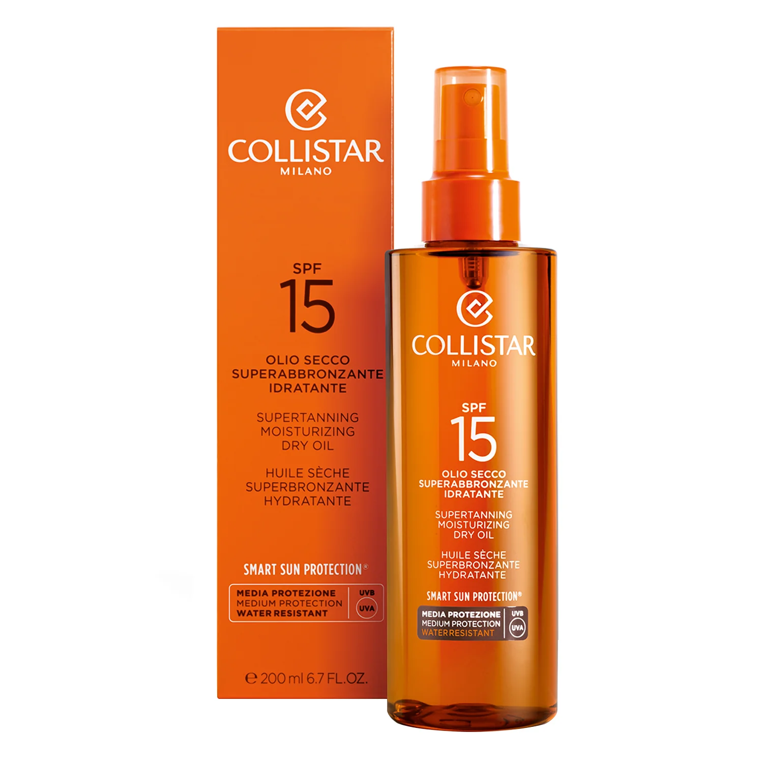 Abbronzatura Olio Idratante Superabbronzante SPF15 - Olio solare corpo media prot.