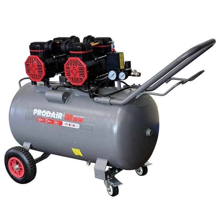 Compresor de aire horizontal silencioso de 100 litros y 4 HP