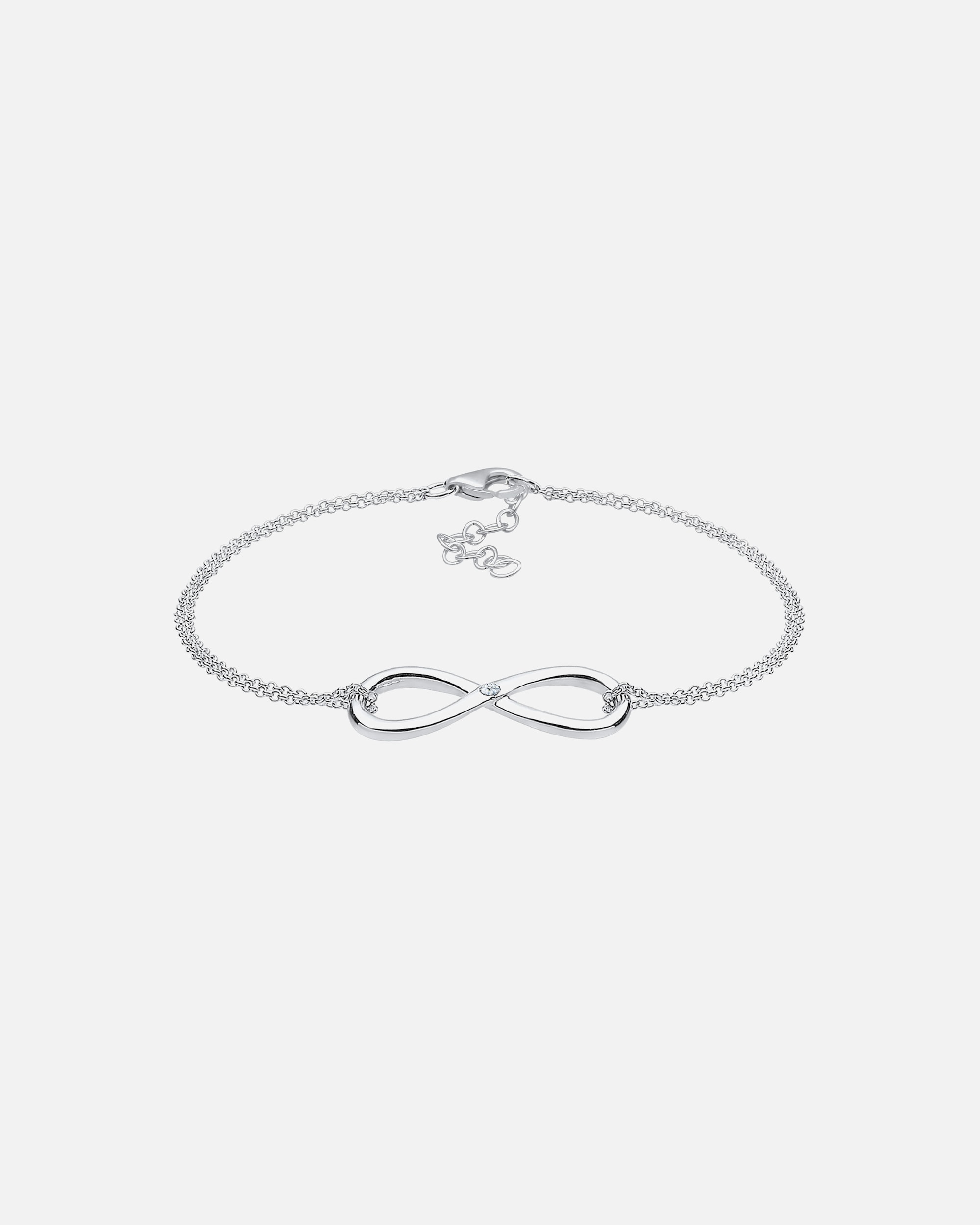 Elli DIAMONDS Femme Pendentif Infinity Basic avec Diamant (0,03 ct.) en Argent Sterling 925