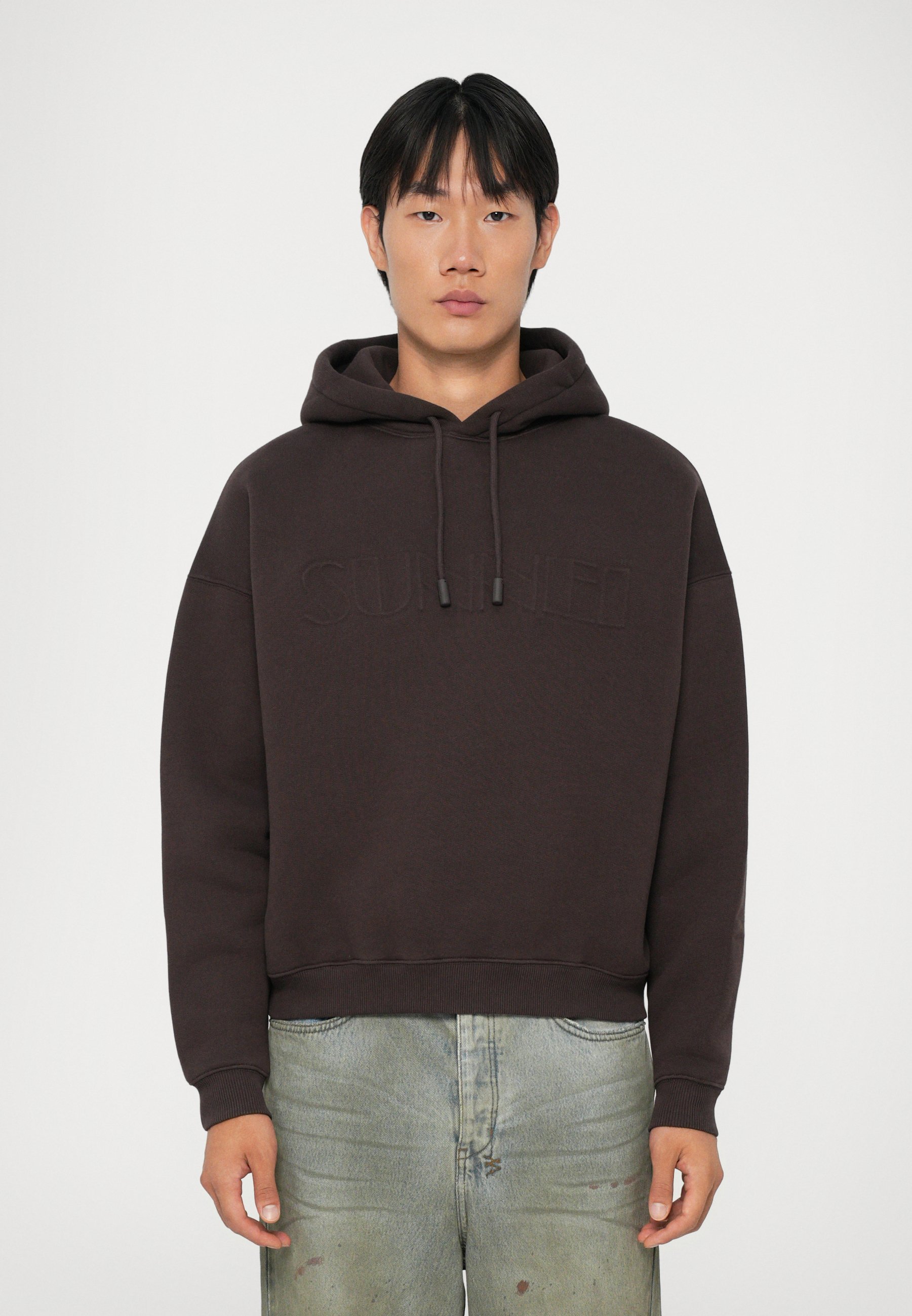 Felpa con cappuccio Sunnei DOUBLE HOODIE UNISEX - Felpa con cappuccio - prugna cioccolato